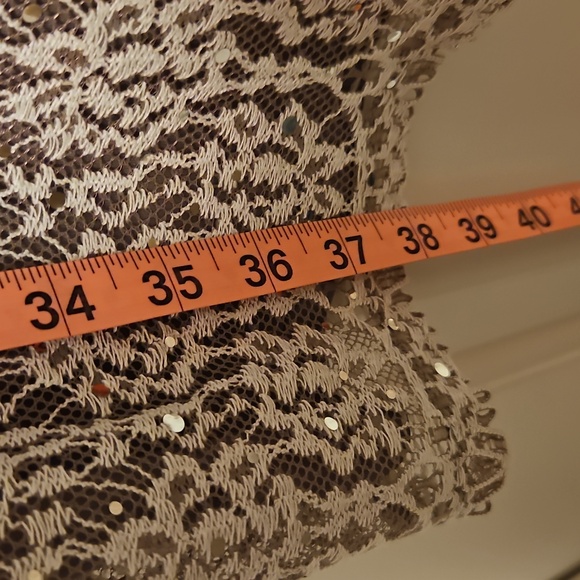 Taupe Lacey Dress| Jessica Howard| W Sz. 14 |Bridal, Winter Formal, Fairycore - Picture 8 of 13